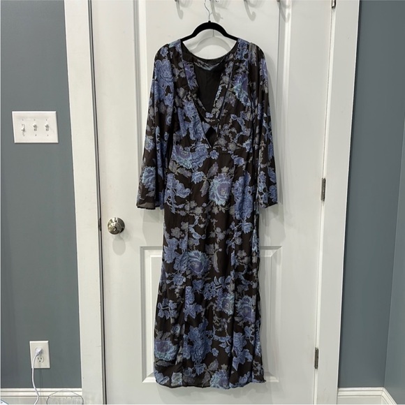 Free People Floral Bohemian Melrose Maxi Dress Night Combo Size 4 - Picture 5 of 7